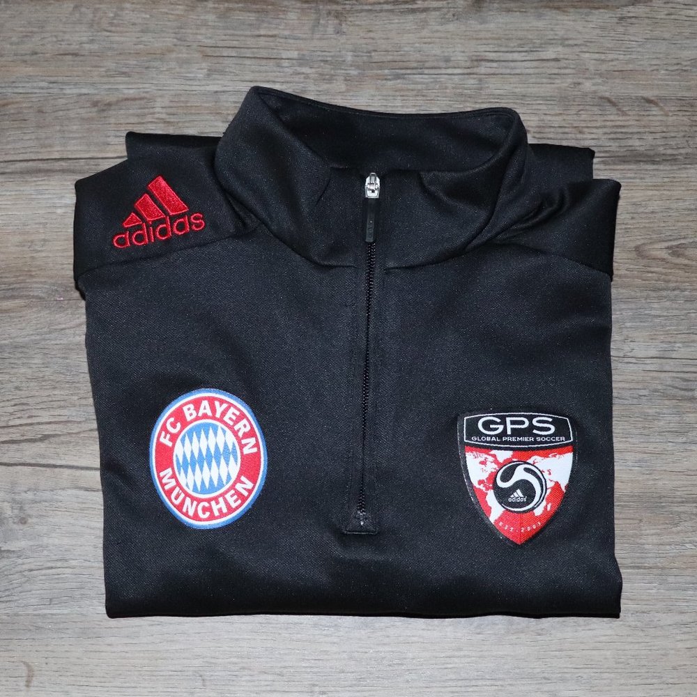 Adidas Climacool FC Bayern Munchen Munich 1/4 Zip Pullover Warm Up Jacket SZ SM